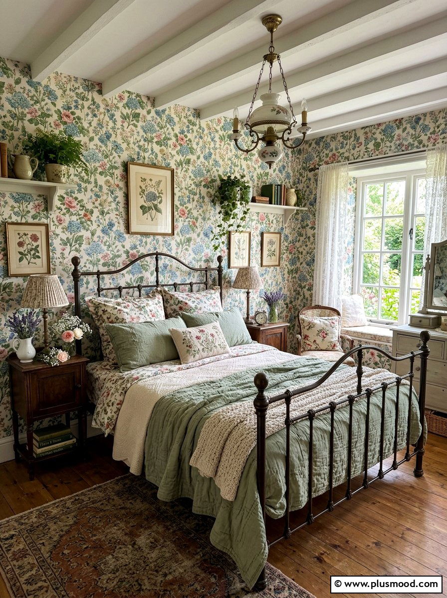 Vintage Floral Bedroom - 25 summer cottage bedroom ideas