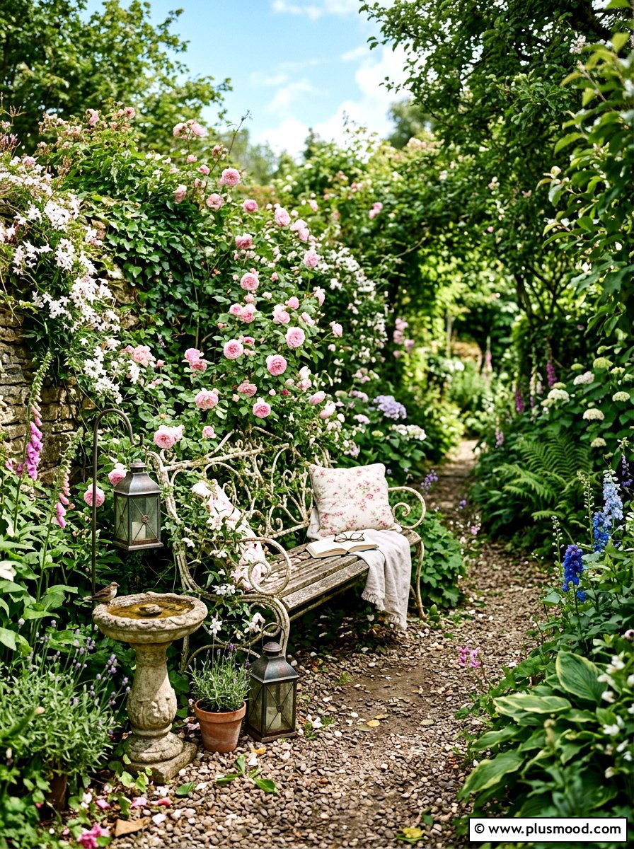 Vintage Garden Nook - 25 elegant summer decor ideas