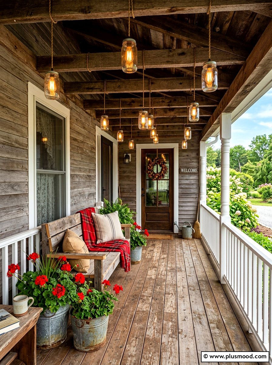 Vintage Glass Jar Lighting - 25 summer porch lighting ideas