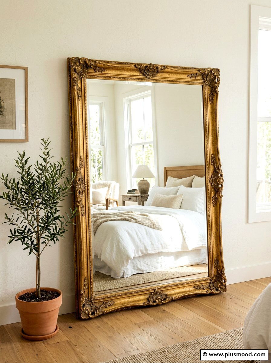 Vintage Inspired Mirror - 25 late summer bedroom ideas