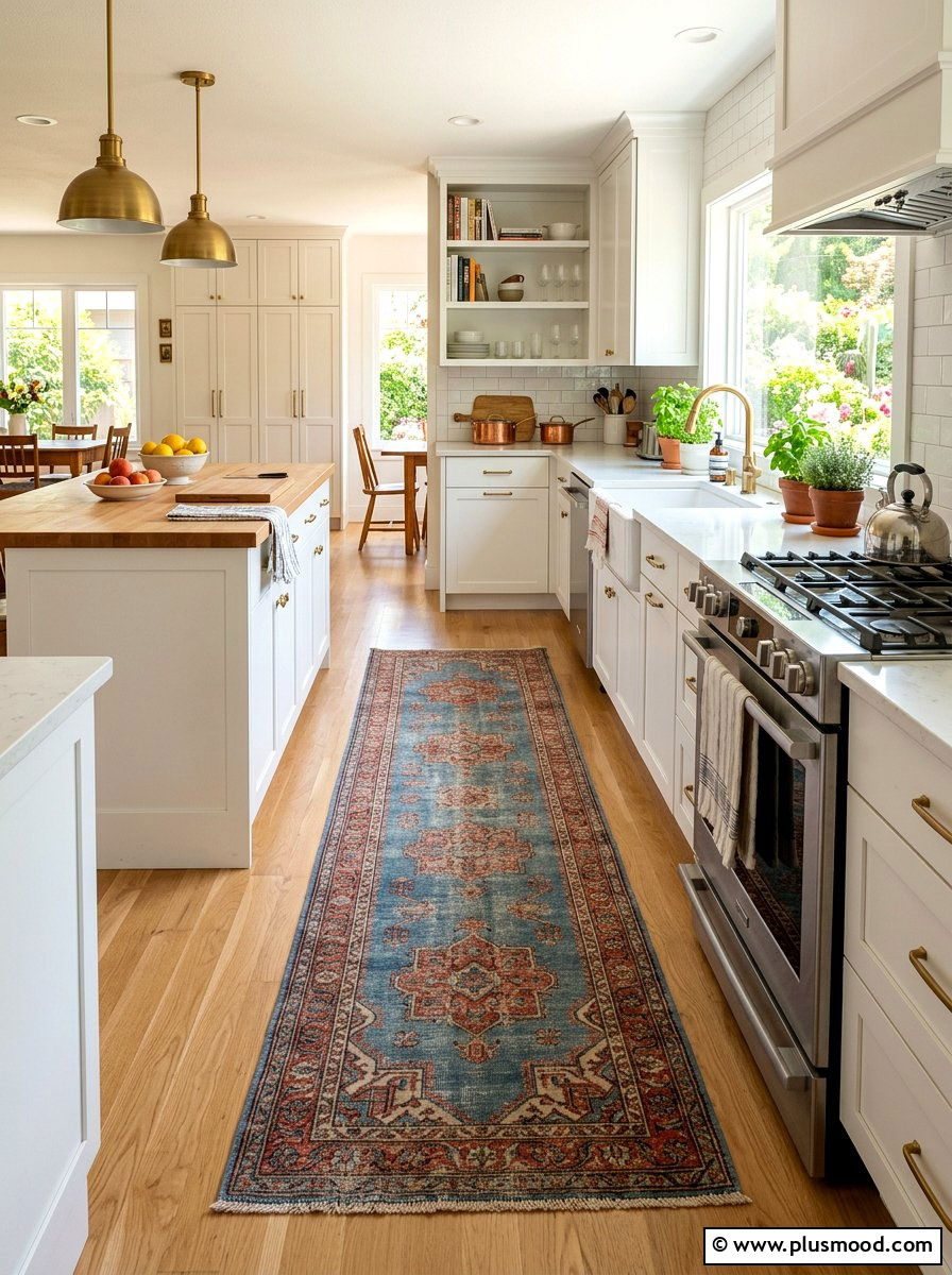 Vintage Kitchen Rug - 25 summer farmhouse kitchen ideas