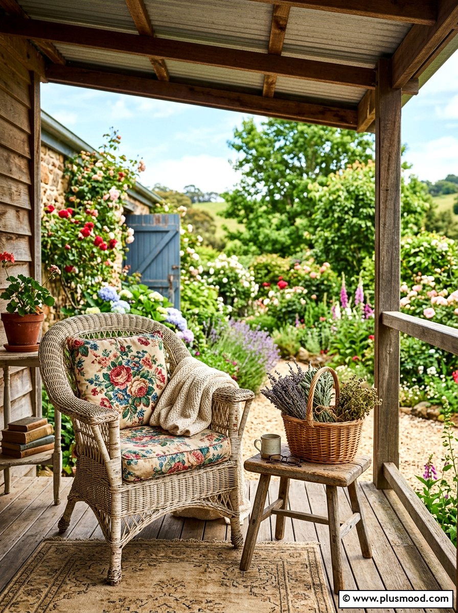 Vintage Porch Seating Area - 25 summer to fall porch decor ideas