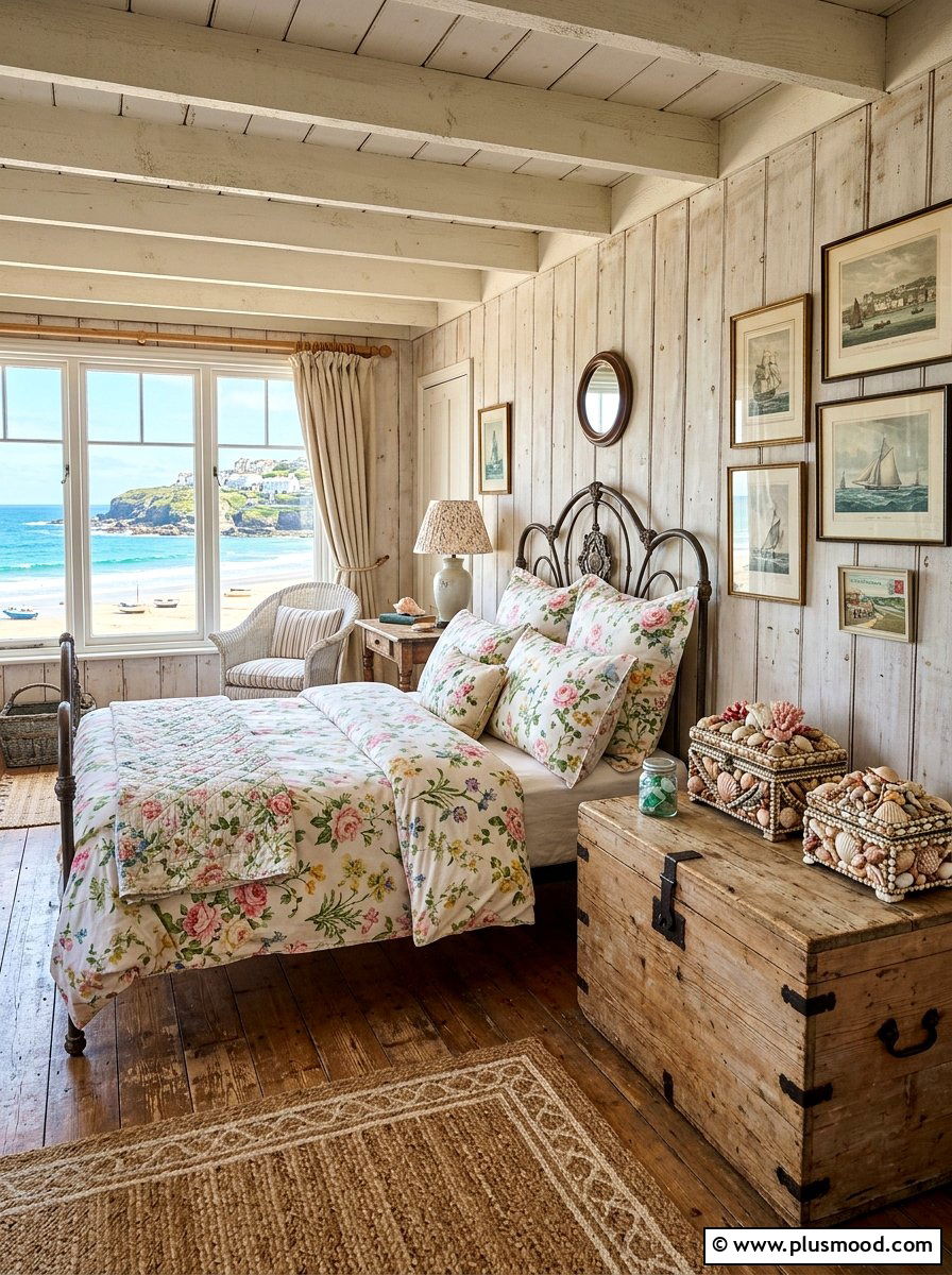 Vintage Seaside Bedroom - 25 summer seashell bedroom decor ideas