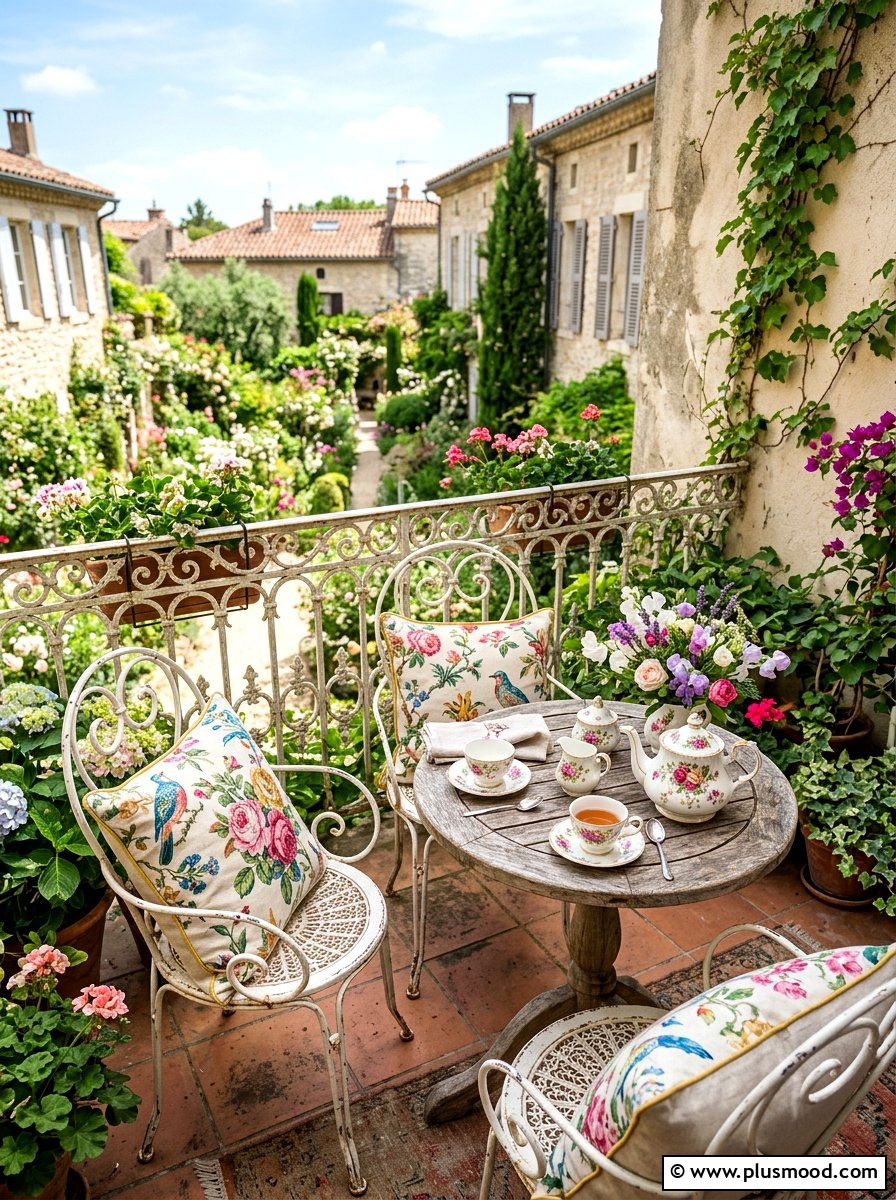 Vintage Style Balcony Lounge Furniture - 25 summer balcony lounge ideas