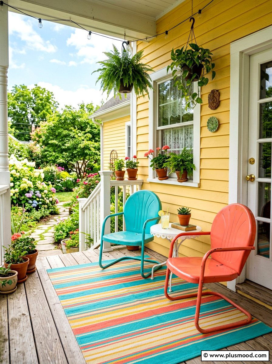 Vintage Style Metal Chairs - 25 summer patio furniture ideas