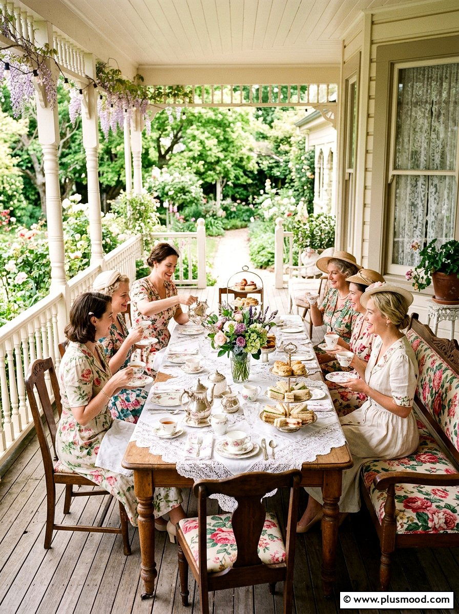 Vintage Tea Party - 25 summer porch party ideas