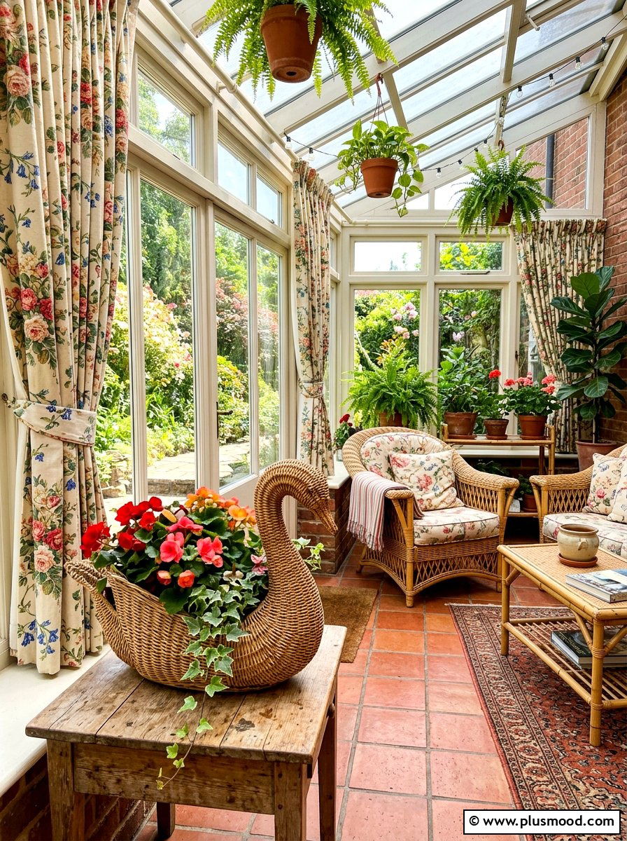 Vintage Wicker Planter - 25 summer boho planter ideas