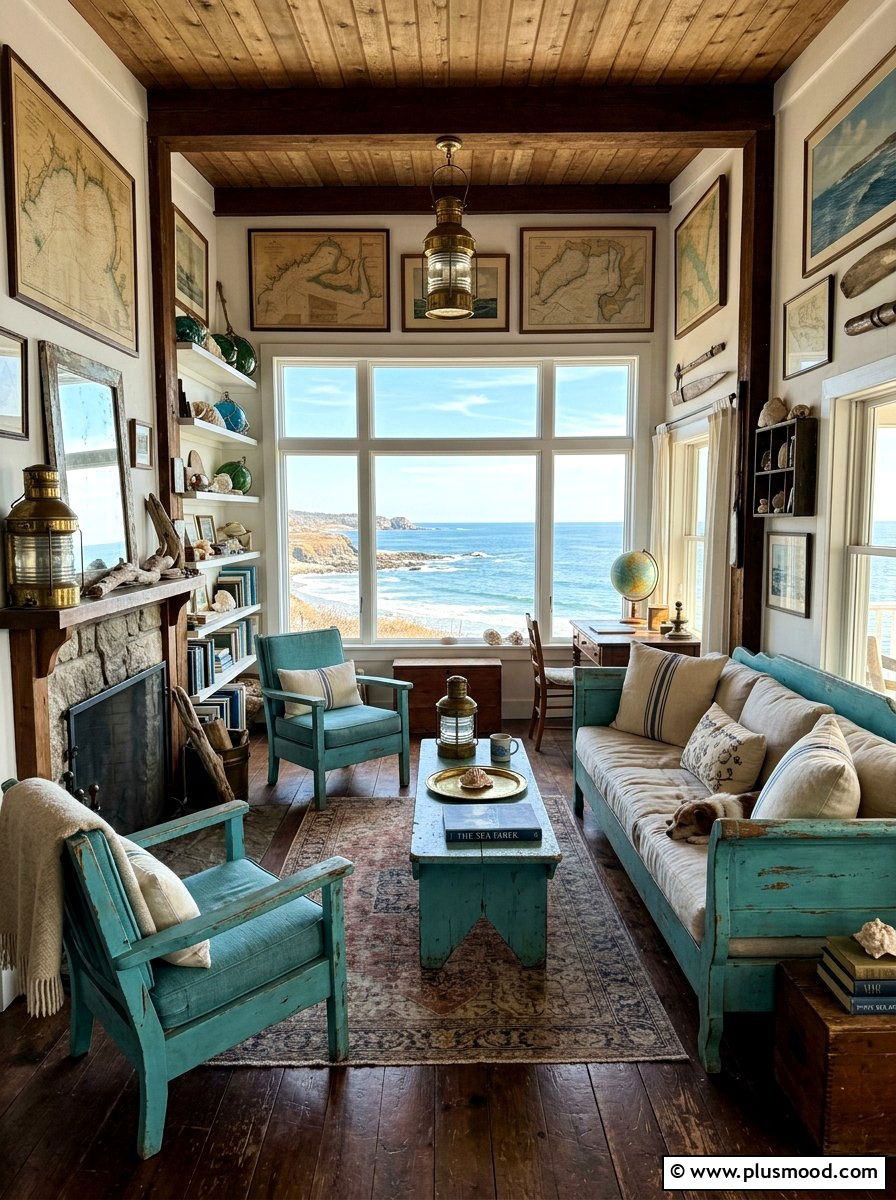 Vintage coastal living room aesthetic - 25 summer coastal living room ideas