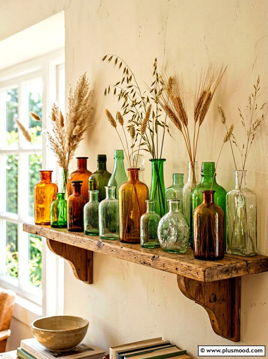 Vintage glass vase - 25 late summer decor ideas