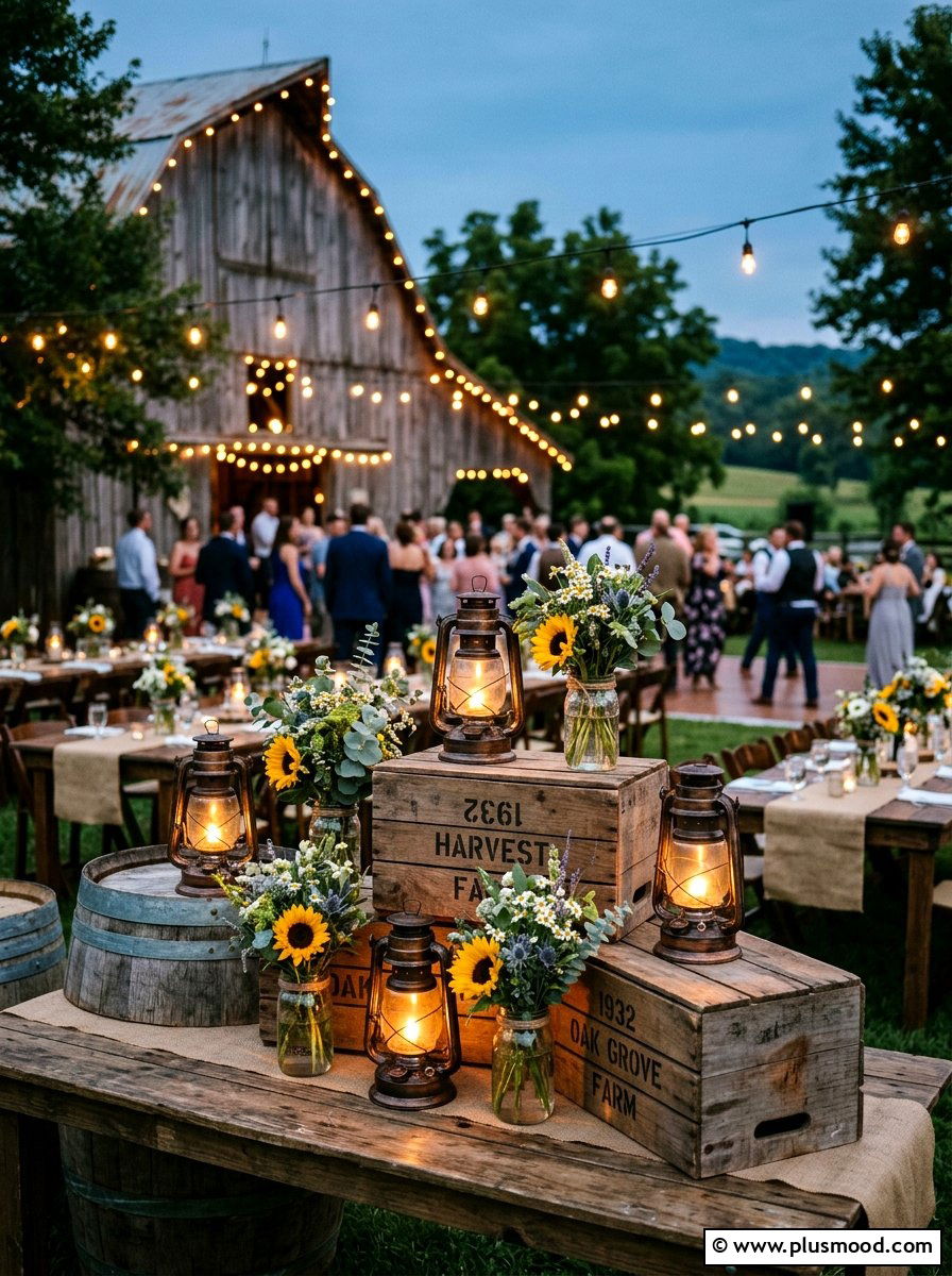 Vintage lanterns for rustic event - 25 summer lantern decor ideas for parties