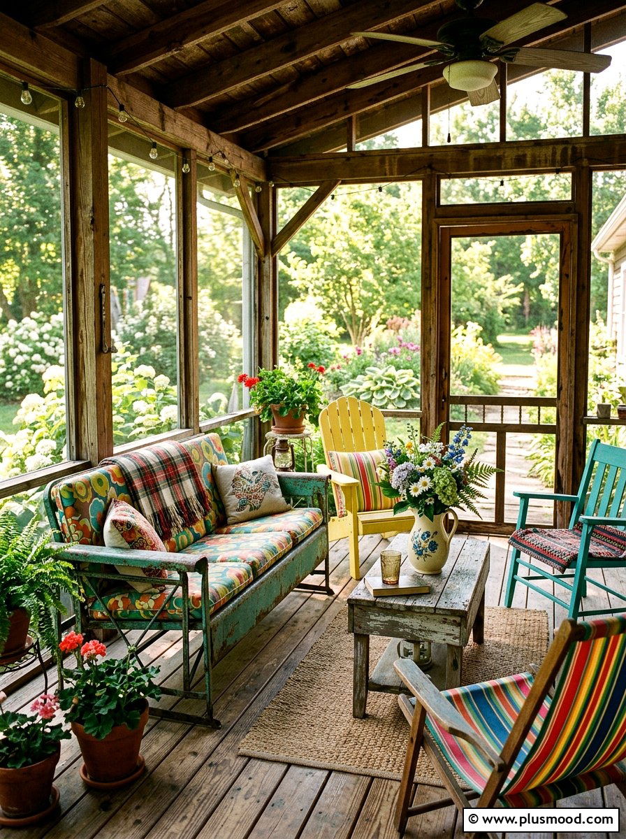 Vintage screened porch - 25 summer screened front porch ideas
