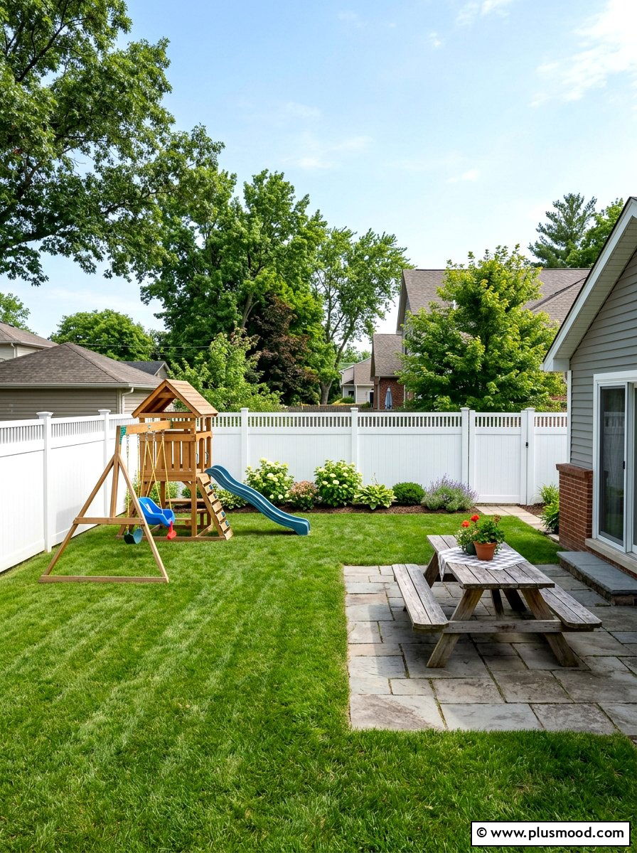 Vinyl Privacy Fence - 25 small backyard ideas with privacy screen