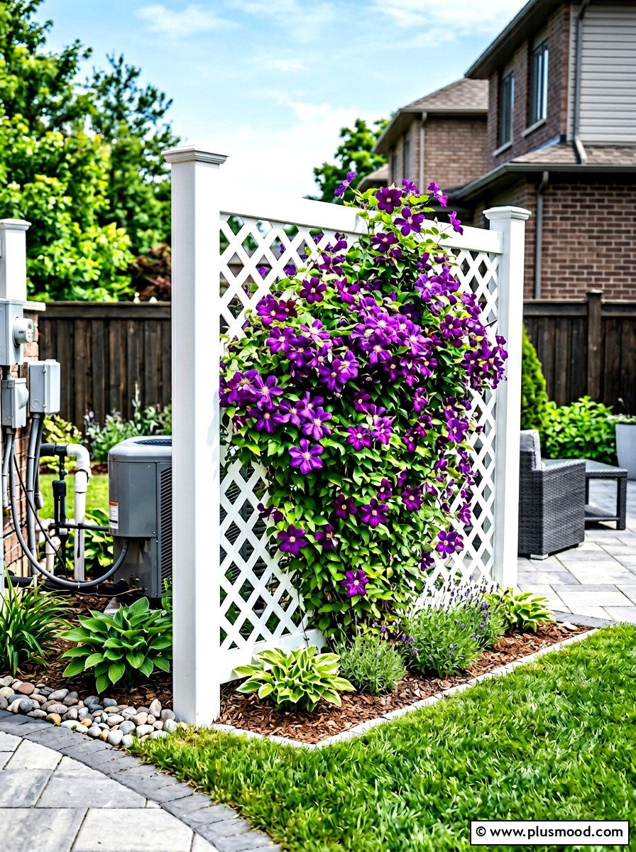 Vinyl Privacy Trellis - 25 summer garden trellis ideas