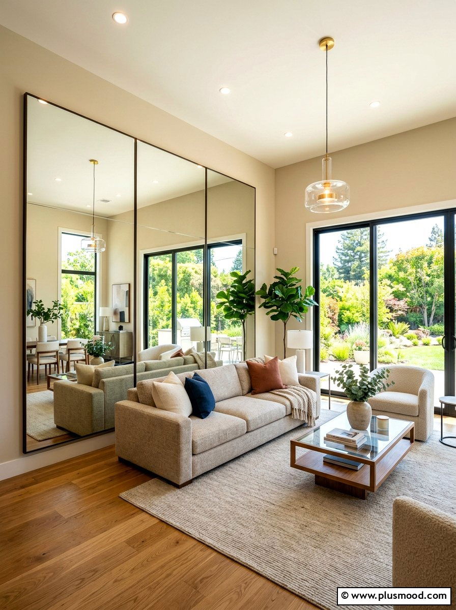 Wall Mirror Lighting Living Room - 25 summer decor ideas for beige living room