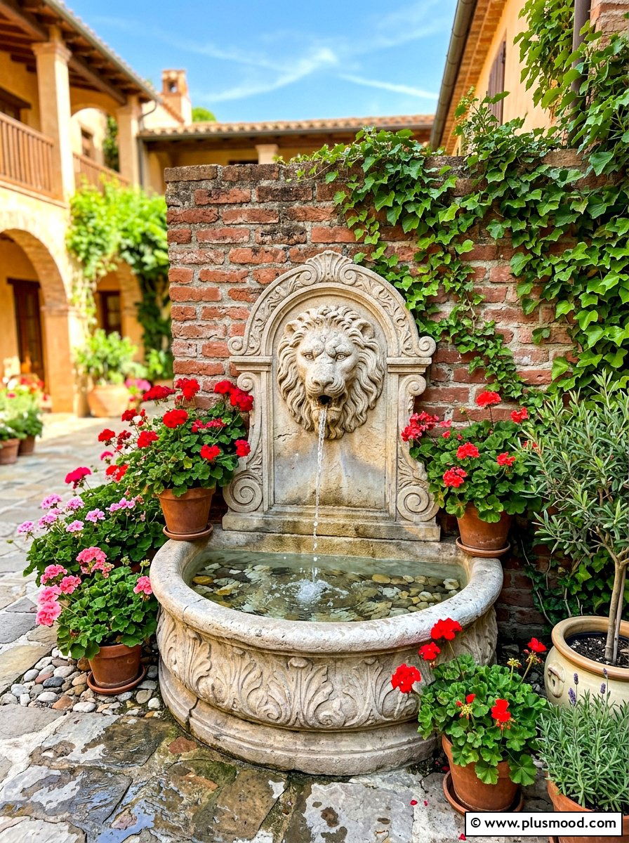 Wall Mounted Outdoor Fountain - 25 summer water feature backyard ideas