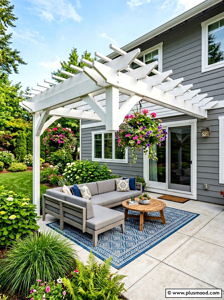 Wall Mounted Pergola - 25 small backyard ideas with pergola