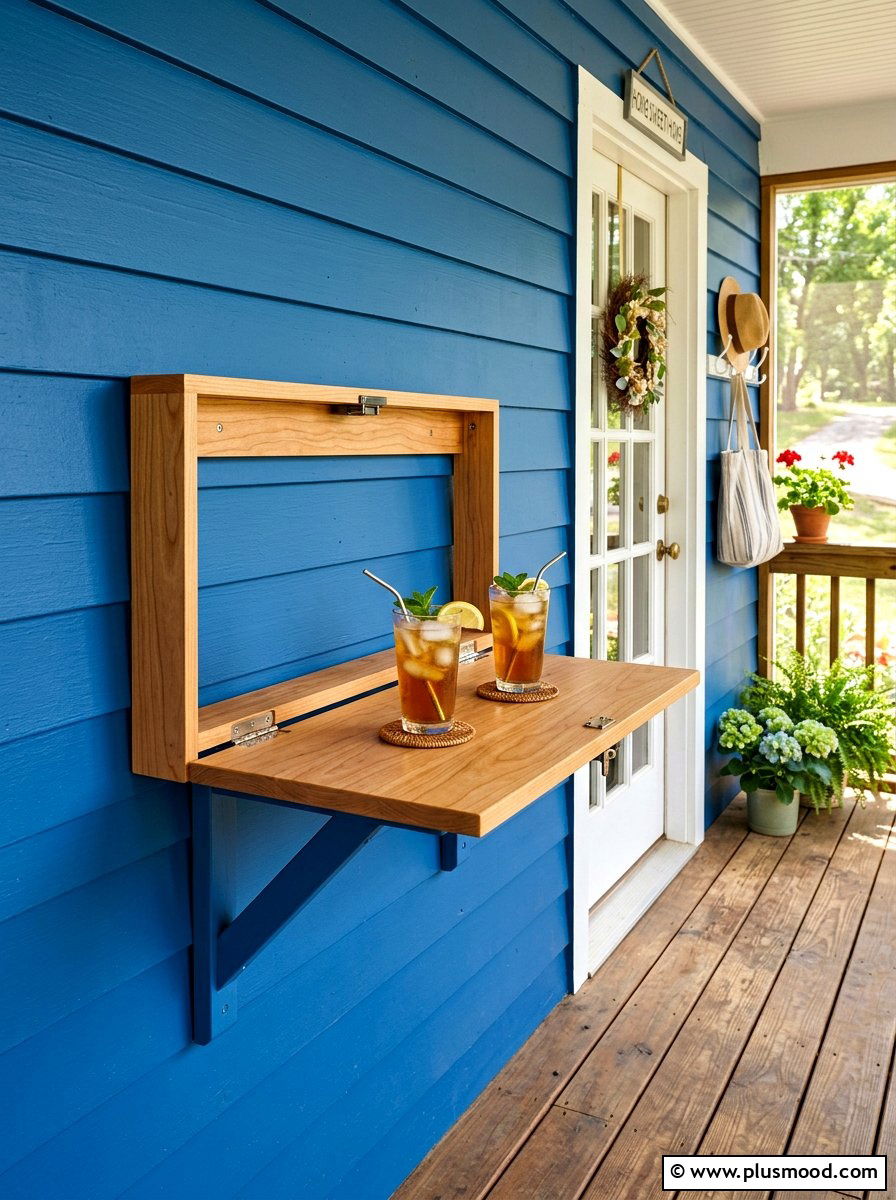Wall Mounted Porch Table - 25 summer narrow porch ideas
