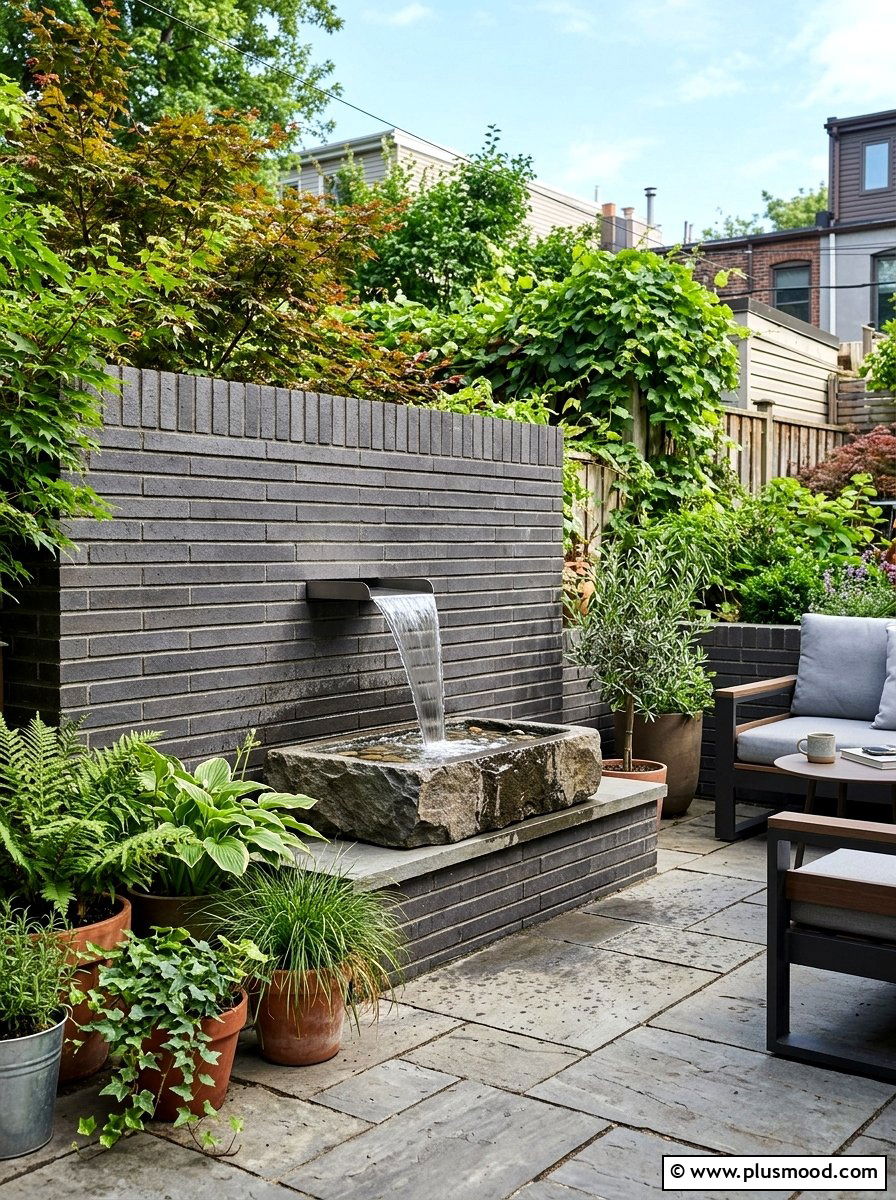 Wall Mounted Water Feature - 25 outdoor garden decor ideas with water features