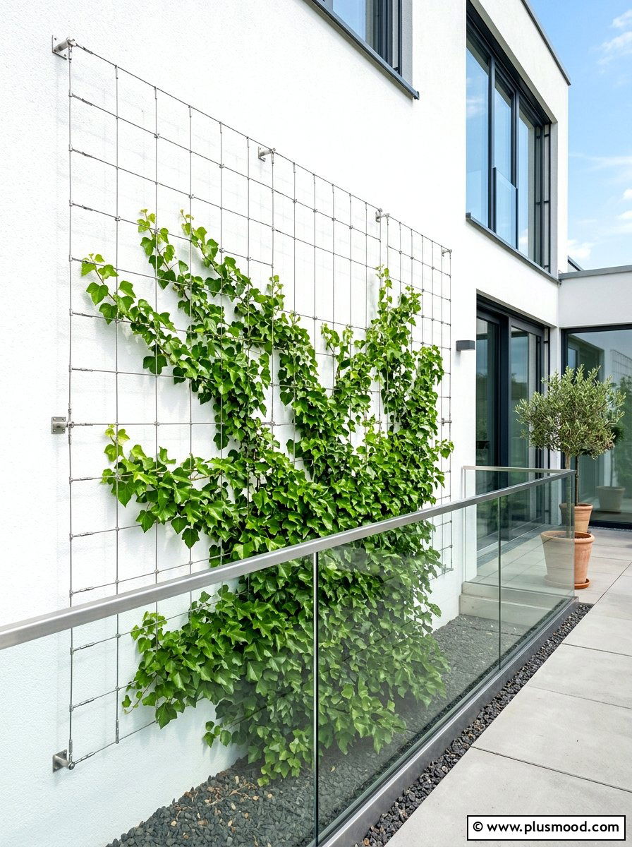 Wall Mounted Wire Trellis - 25 summer balcony trellis ideas