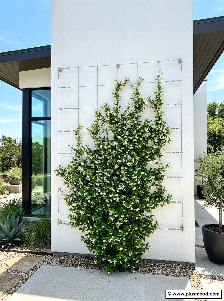 Wall Mounted Wire - 25 summer garden trellis ideas