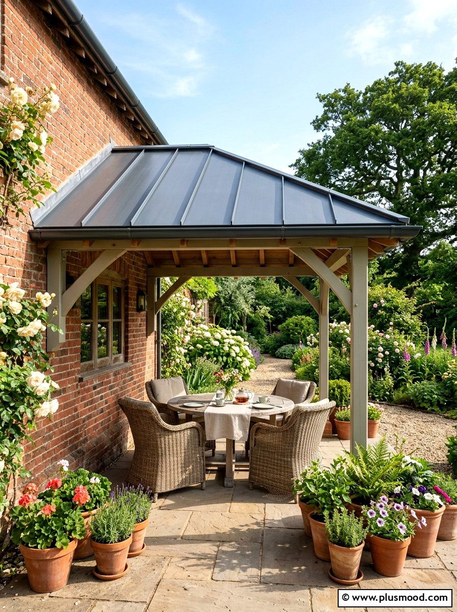 Wall mounted gazebo - 25 small backyard ideas with gazebo