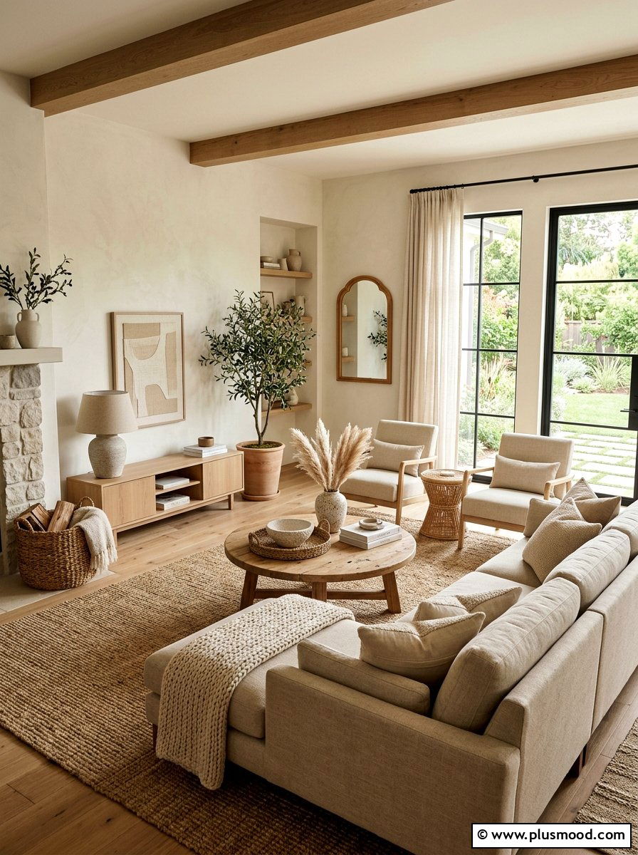 Warm Neutral Living Room - 25 bright summer living room ideas