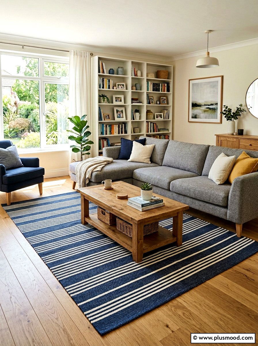 Washable Canvas Rug - 25 summer rug ideas for living room