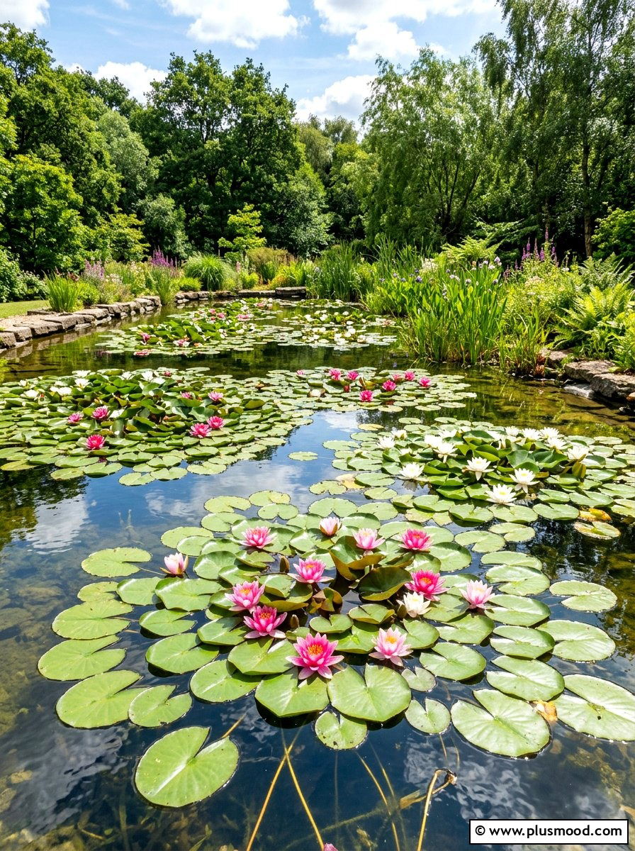 Water Lily Pond - 25 pool landscaping ideas for natural pools