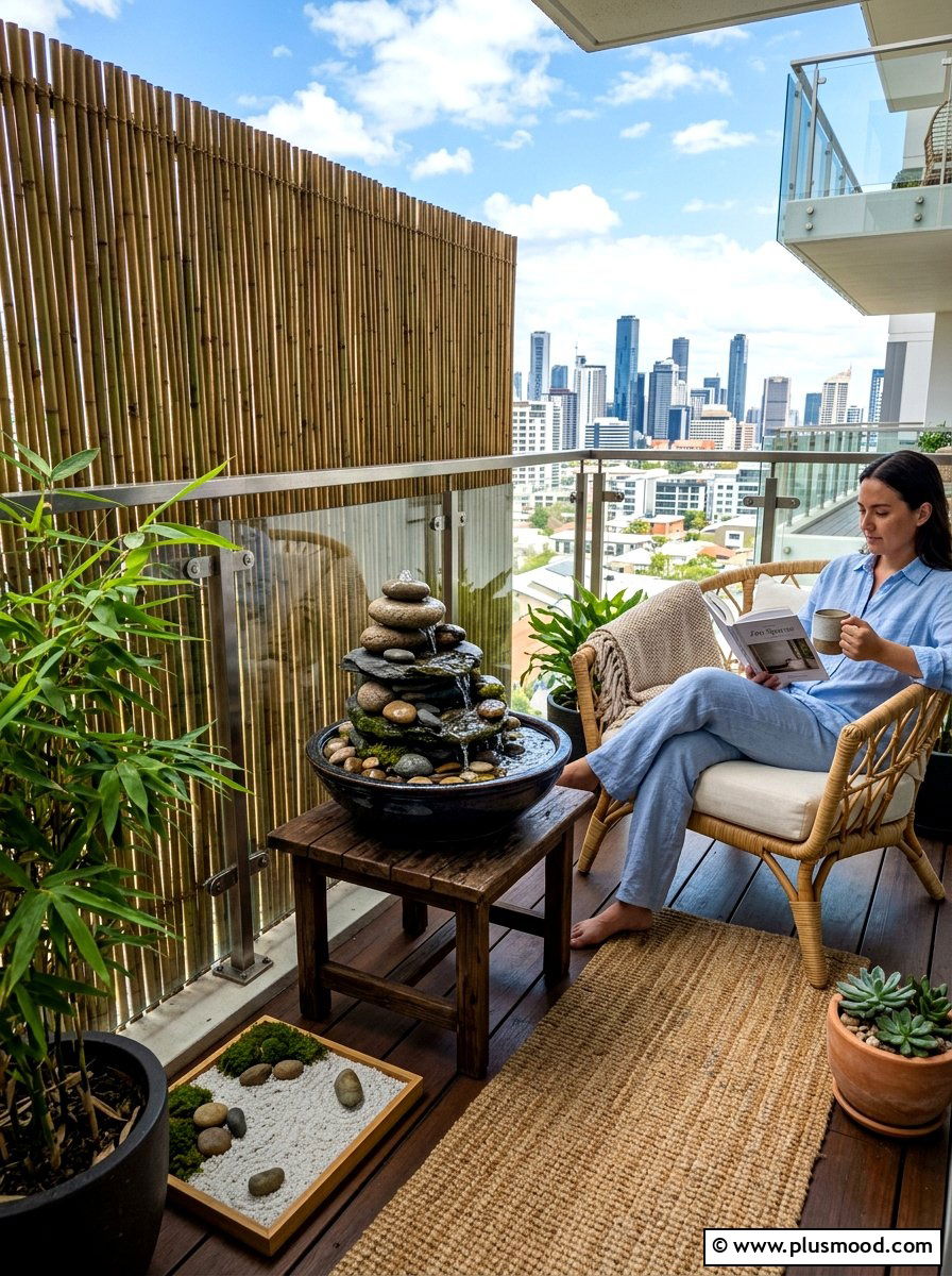 Water feature - 25 summer balcony decor ideas