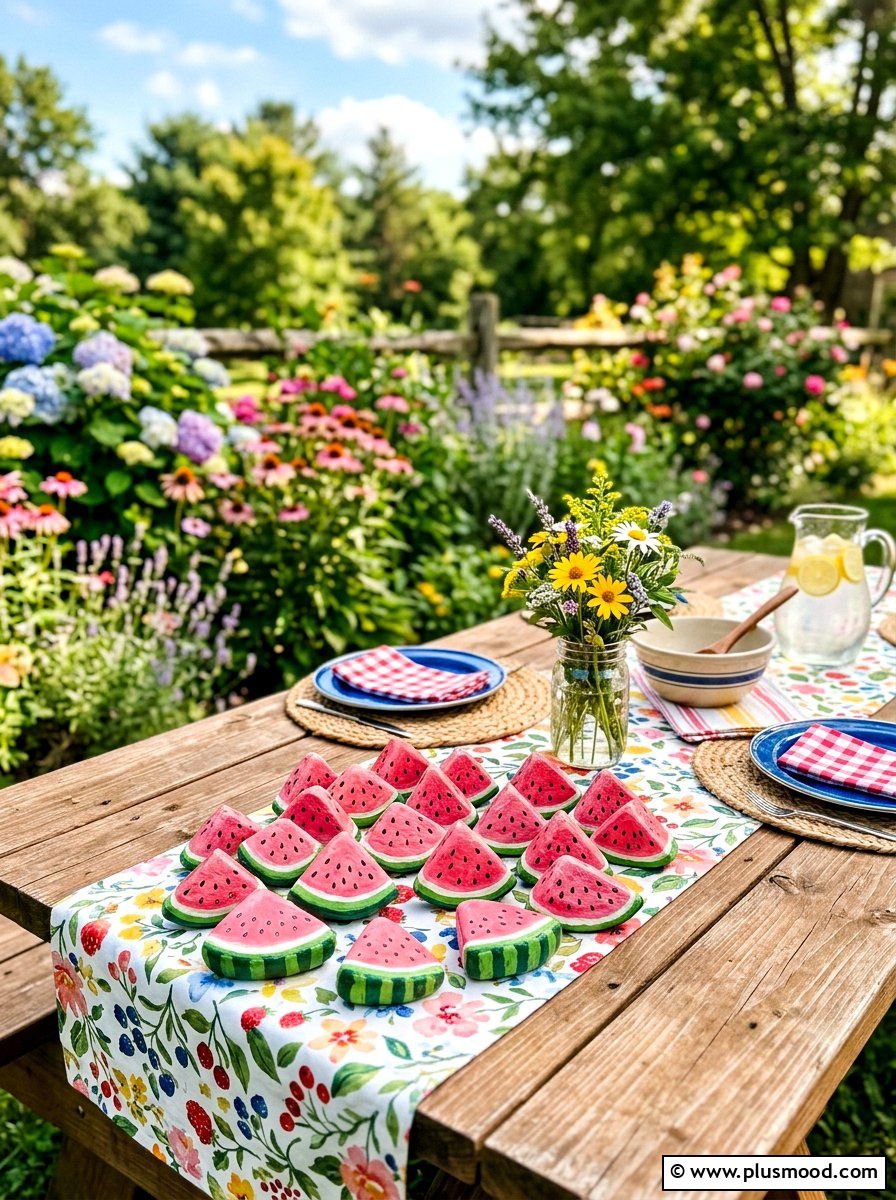 Watermelon Slice Rocks