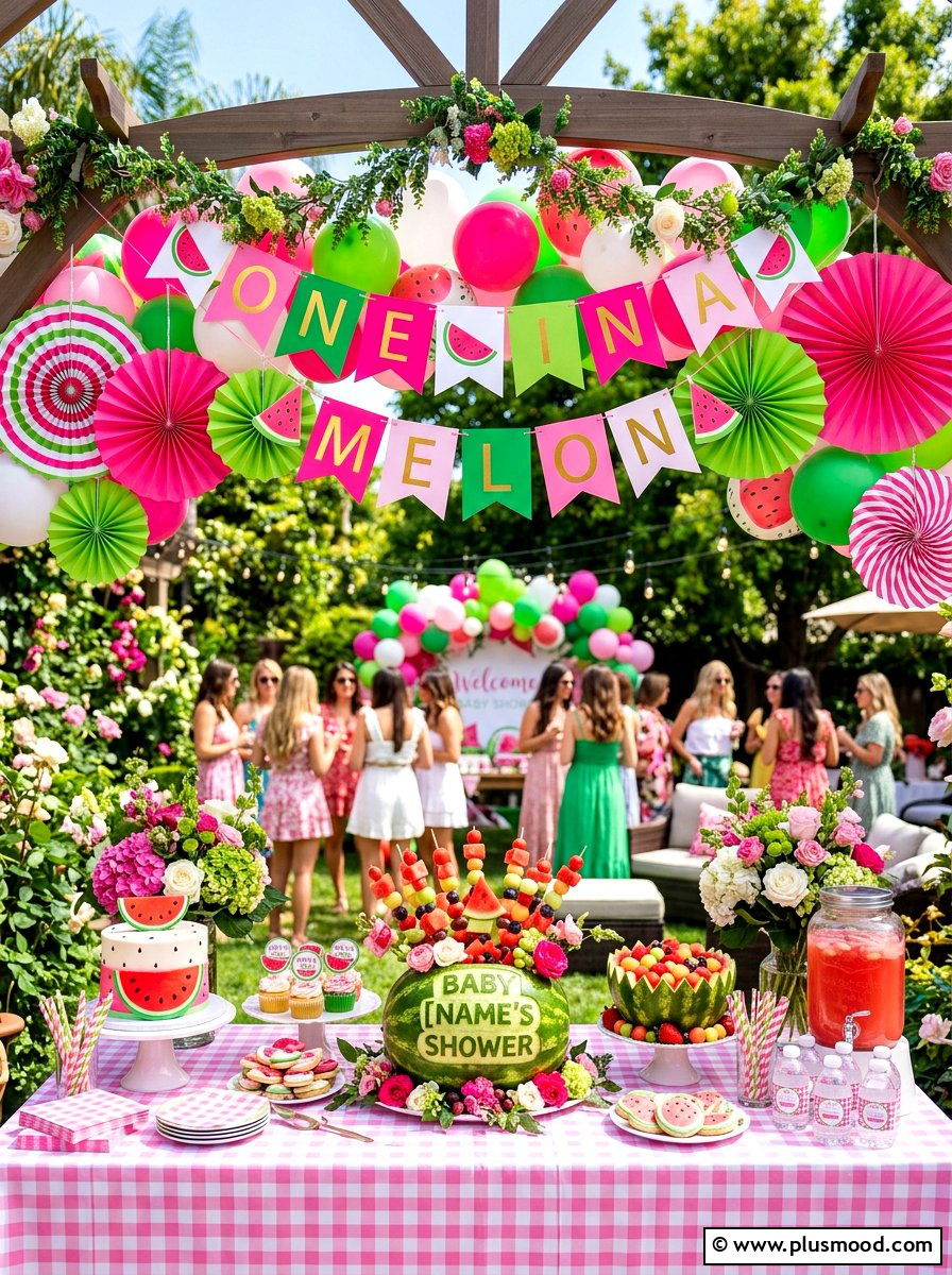 Watermelon Summer Baby Shower - 25 summer outdoor baby shower ideas