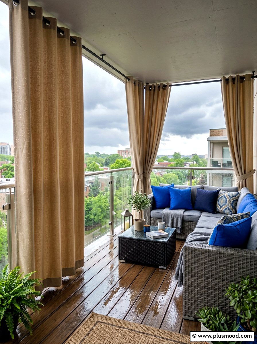 Waterproof Outdoor Balcony Curtains
