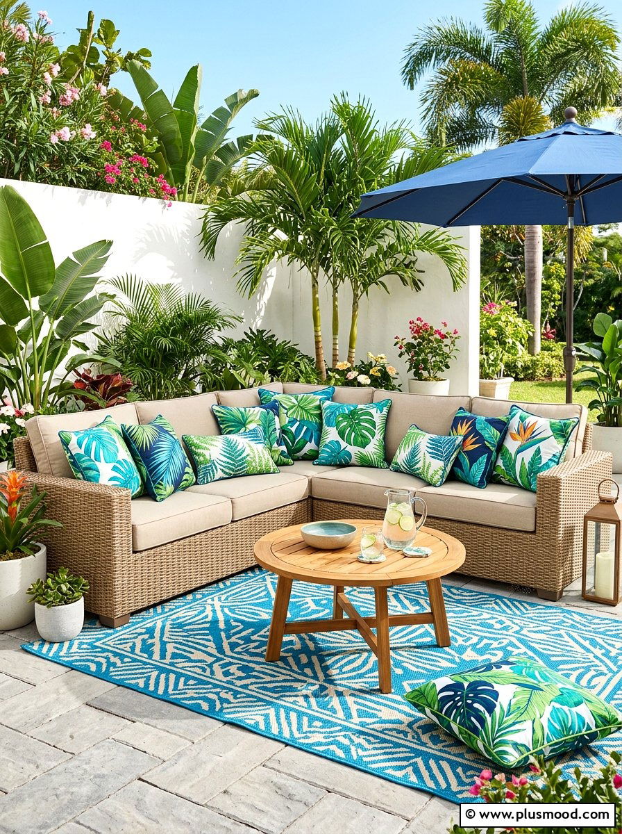 Waterproof Outdoor Pillow - 25 summer backyard decor ideas