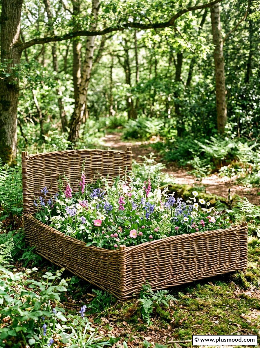 Wattle Weave Bed - 25 small backyard ideas with raised beds