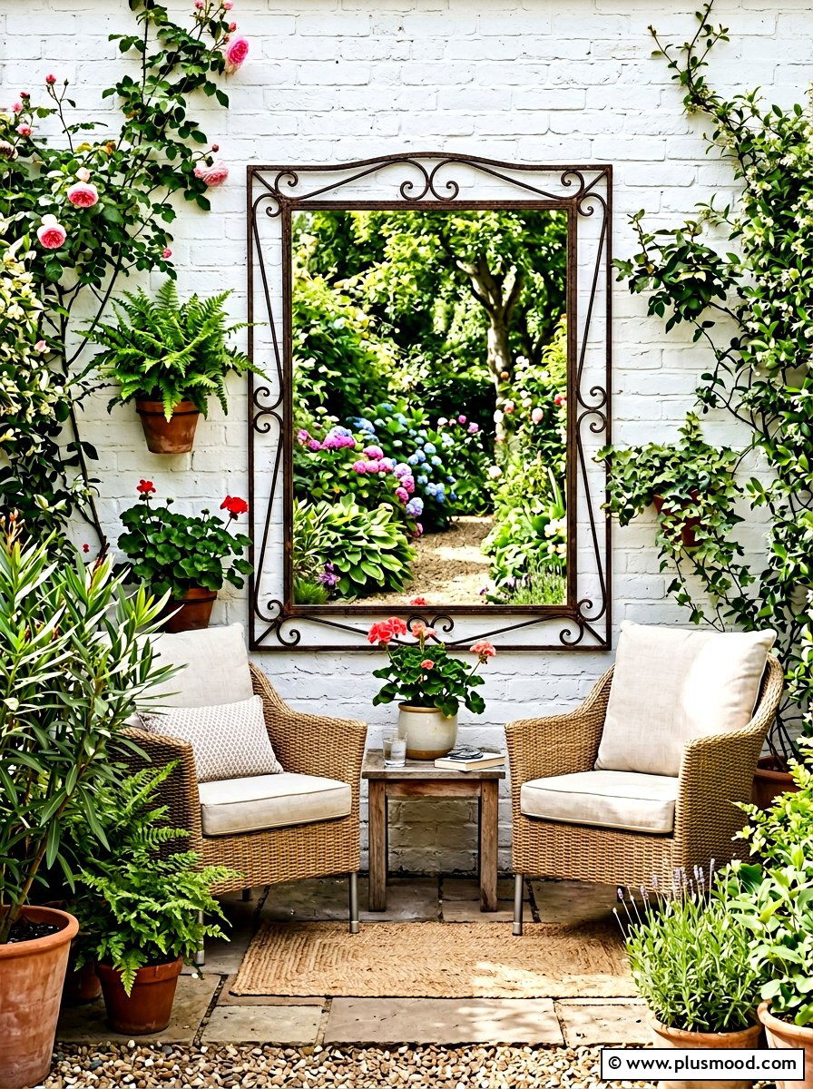 Weatherproof Outdoor Mirror - 25 summer patio wall decor ideas