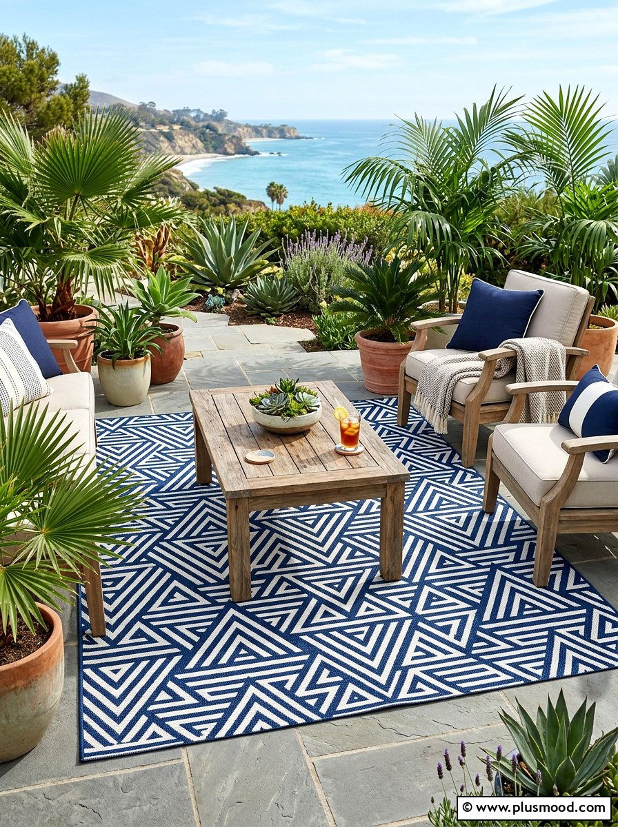 Weatherproof Outdoor Rug - 25 summer landscape refresh ideas