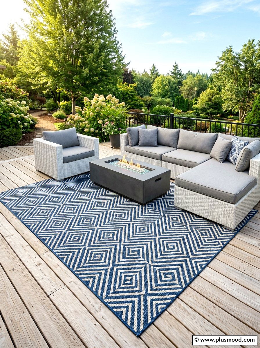 Weatherproof Outdoor Rug - 25 summer outdoor entertaining ideas