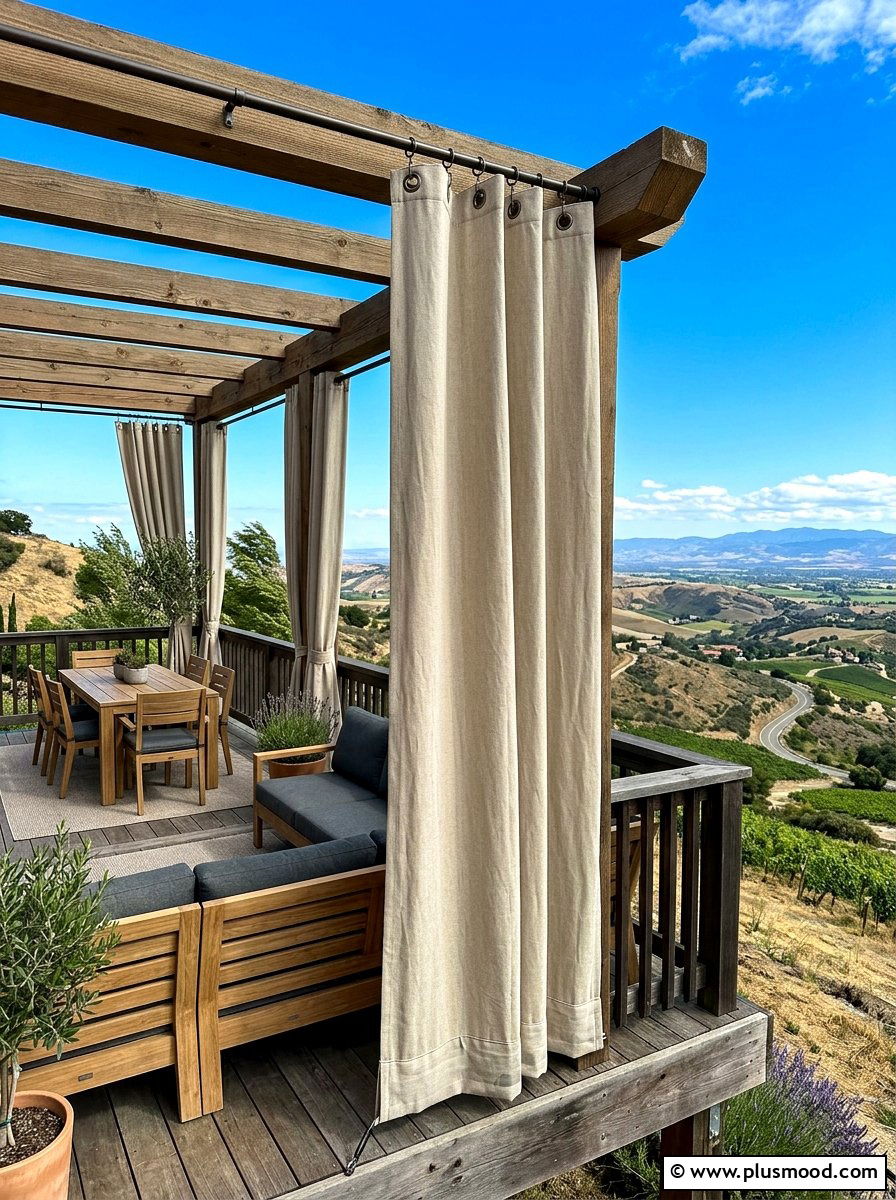 Weighted outdoor curtains - 25 summer patio curtain ideas