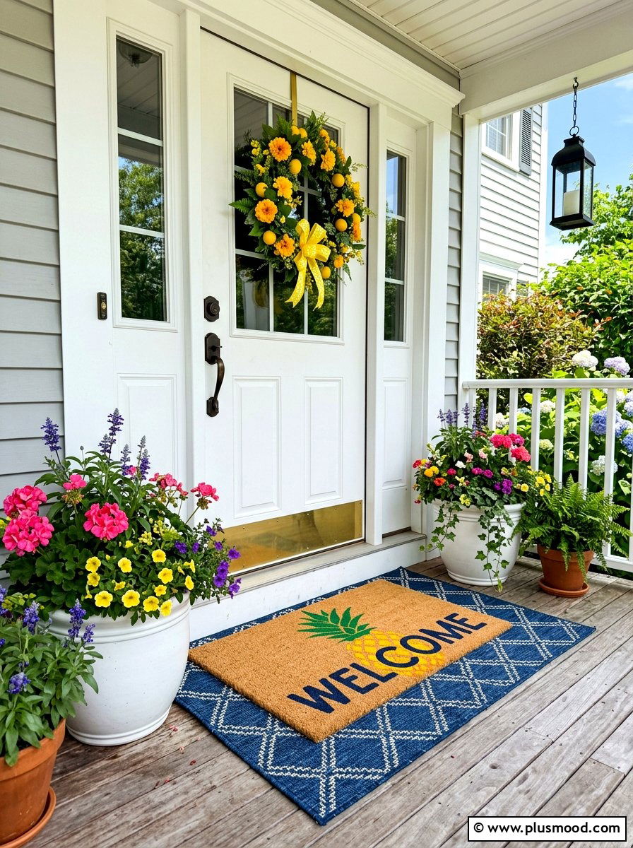 Welcome Doormat Style - 25 summer front door decor ideas