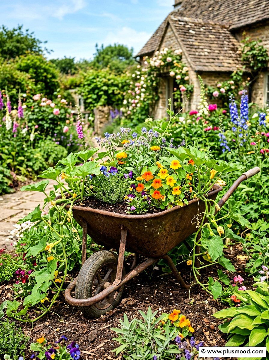 Wheelbarrow Garden Planter - 25 summer vegetable planter ideas