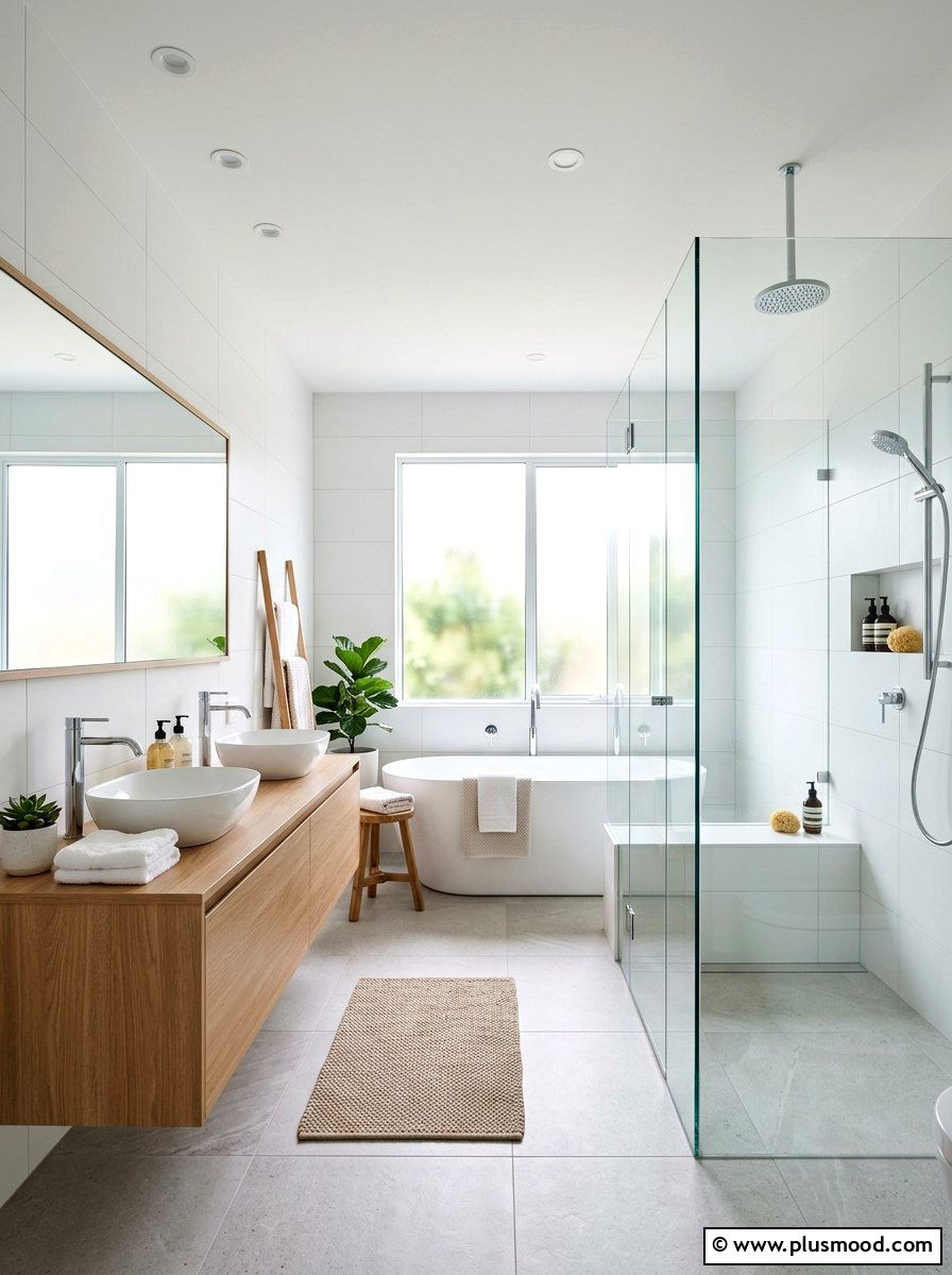 White Bathroom Spa - 25 summer minimalist summer decor ideas