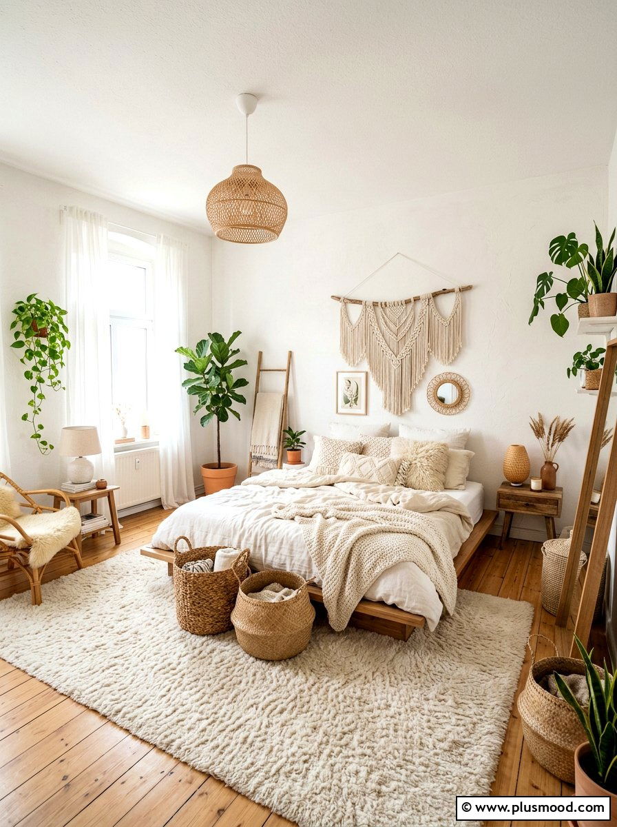 White Boho Bedroom - 25 summer bedroom ideas