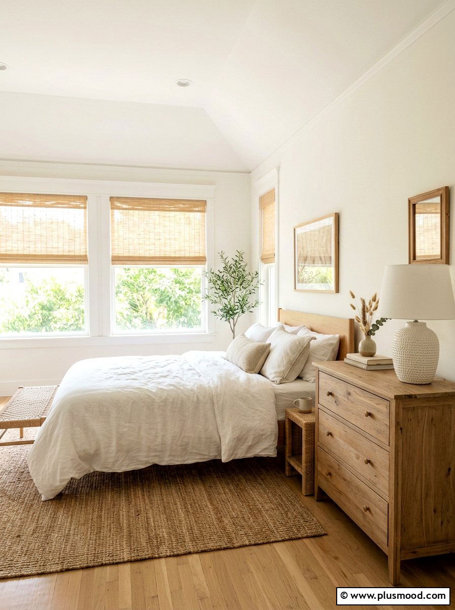 White Ceramic Lamp - 25 summer bedroom lighting ideas