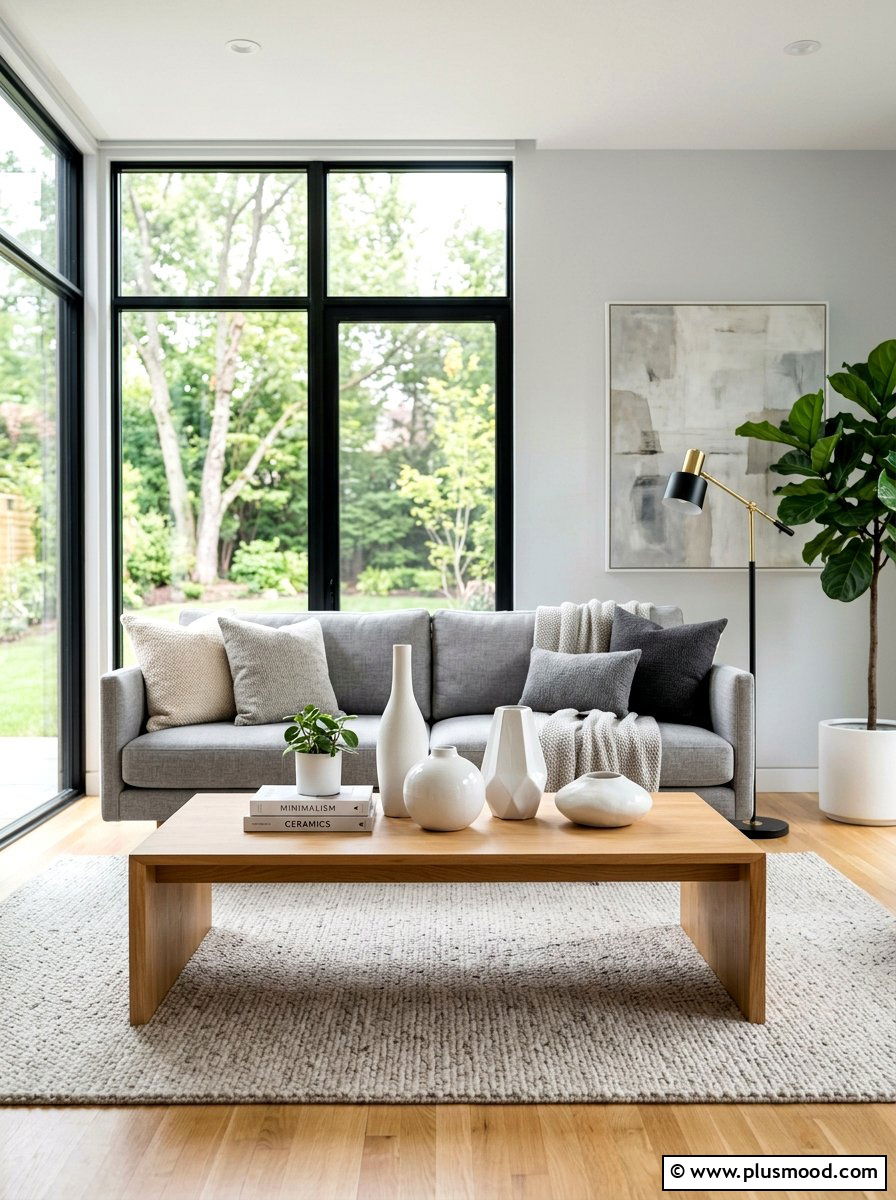 White Ceramic Vase - 25 summer coffee table styling ideas for living room