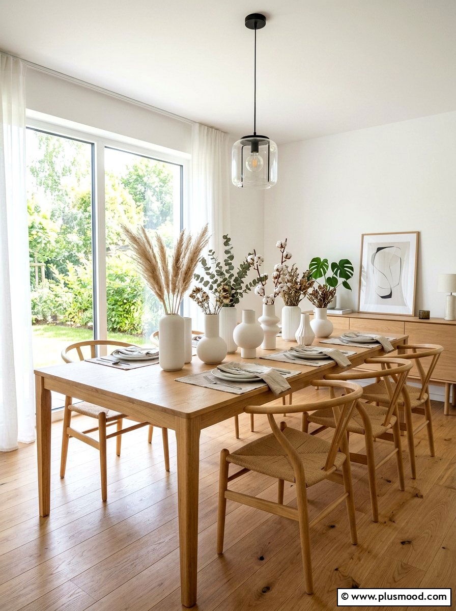 White Ceramic Vases - 25 summer to fall table decor ideas