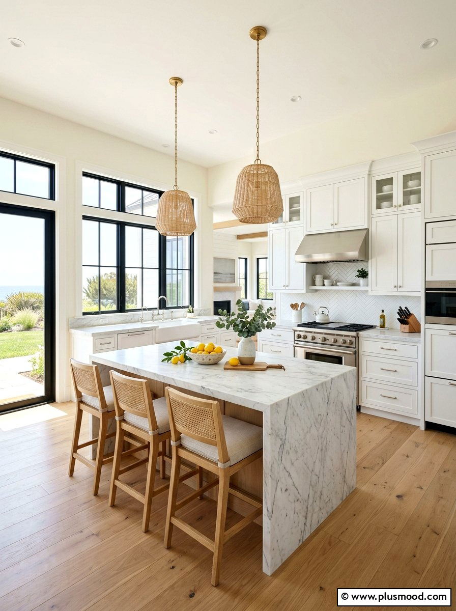 White Coastal Kitchen - 25 summer coastal kitchen ideas
