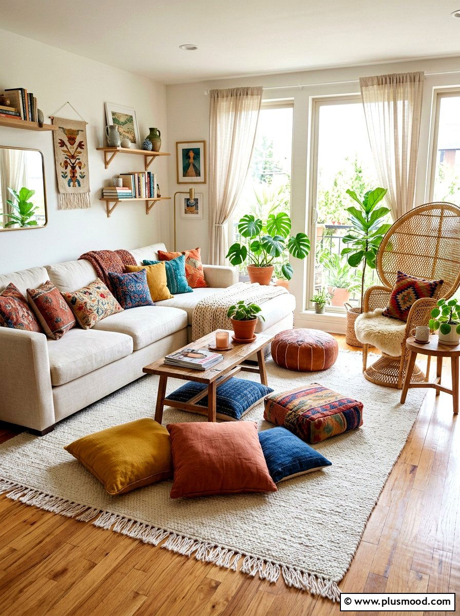 White Cotton Rug - 25 summer rug ideas for living room