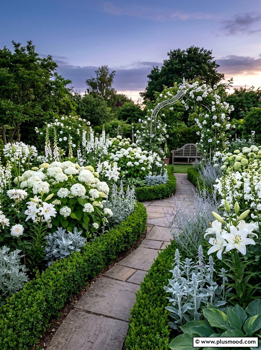 White Flower Garden - 25 summer English garden ideas