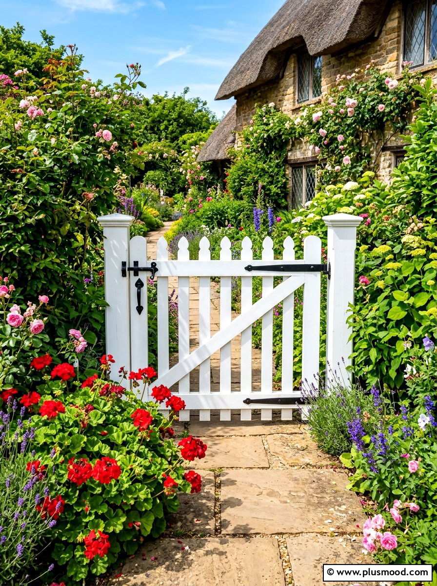White Garden Gate - 25 summer garden gate ideas