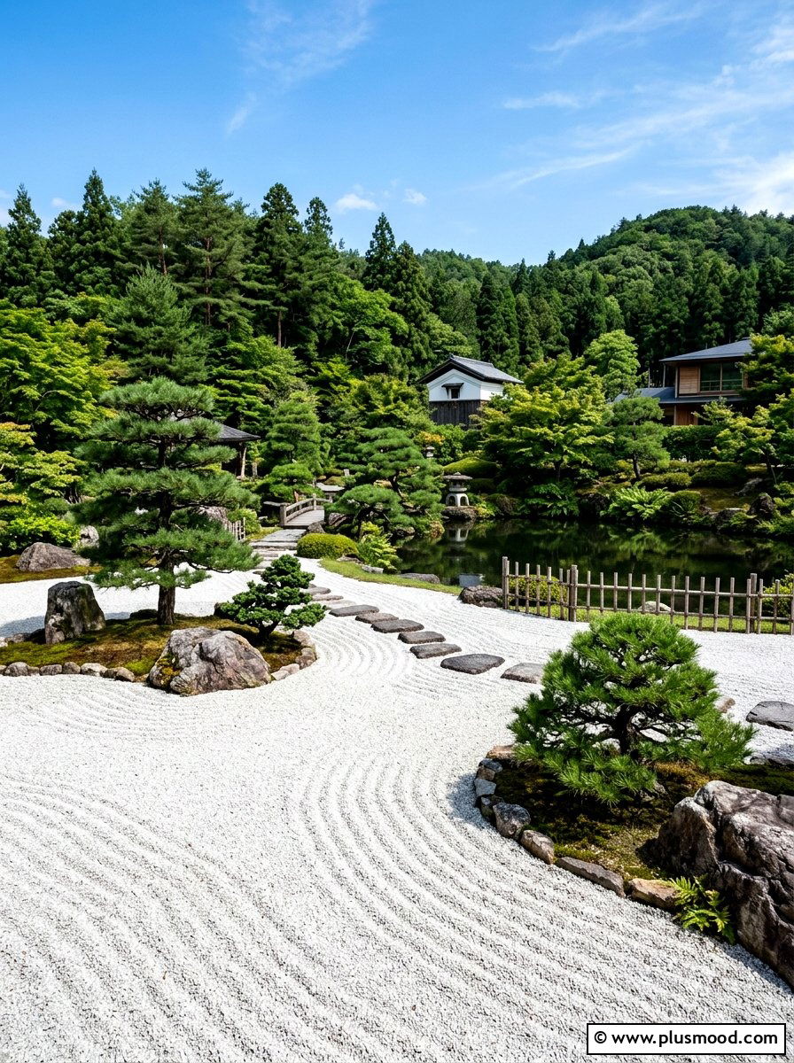 White Gravel Backyard - 25 pool landscaping ideas for zen style